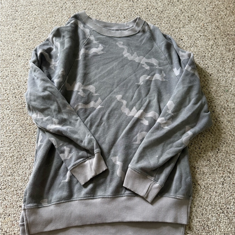 American Eagle Outfitters Camouflage Crewneck Sweater